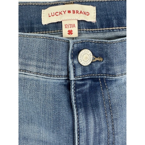 Lucky Brand Jeans Women's 12/31 (32X32) Stevie High Rise Flare Medium Wash Retro - Picture 8 of 10